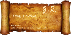 Zichy Roxána névjegykártya